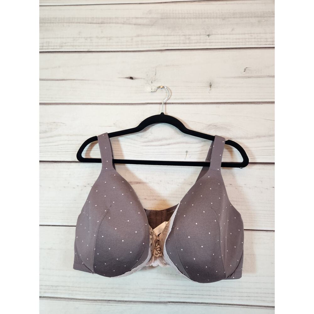 Cacique Purple Gray Lightly‎ Lined Full Coverage Bra Size 42DDD